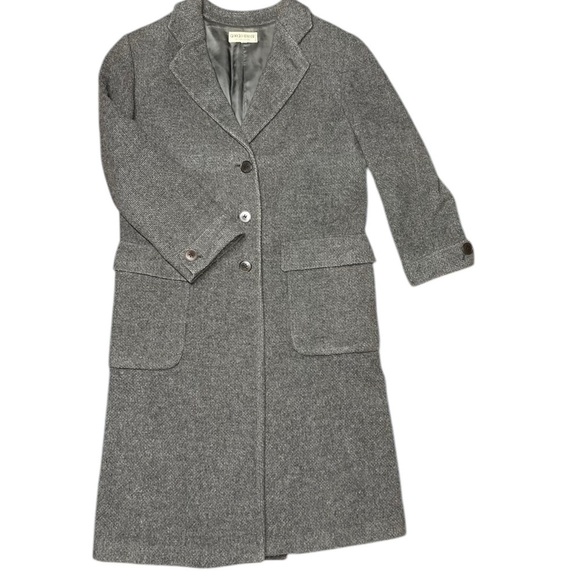 Giorgio Armani ~ Women’s Wool Mohair Alpaca Gray Trench Car Coat ~ Sz 8 ~ VTG - Picture 5 of 16
